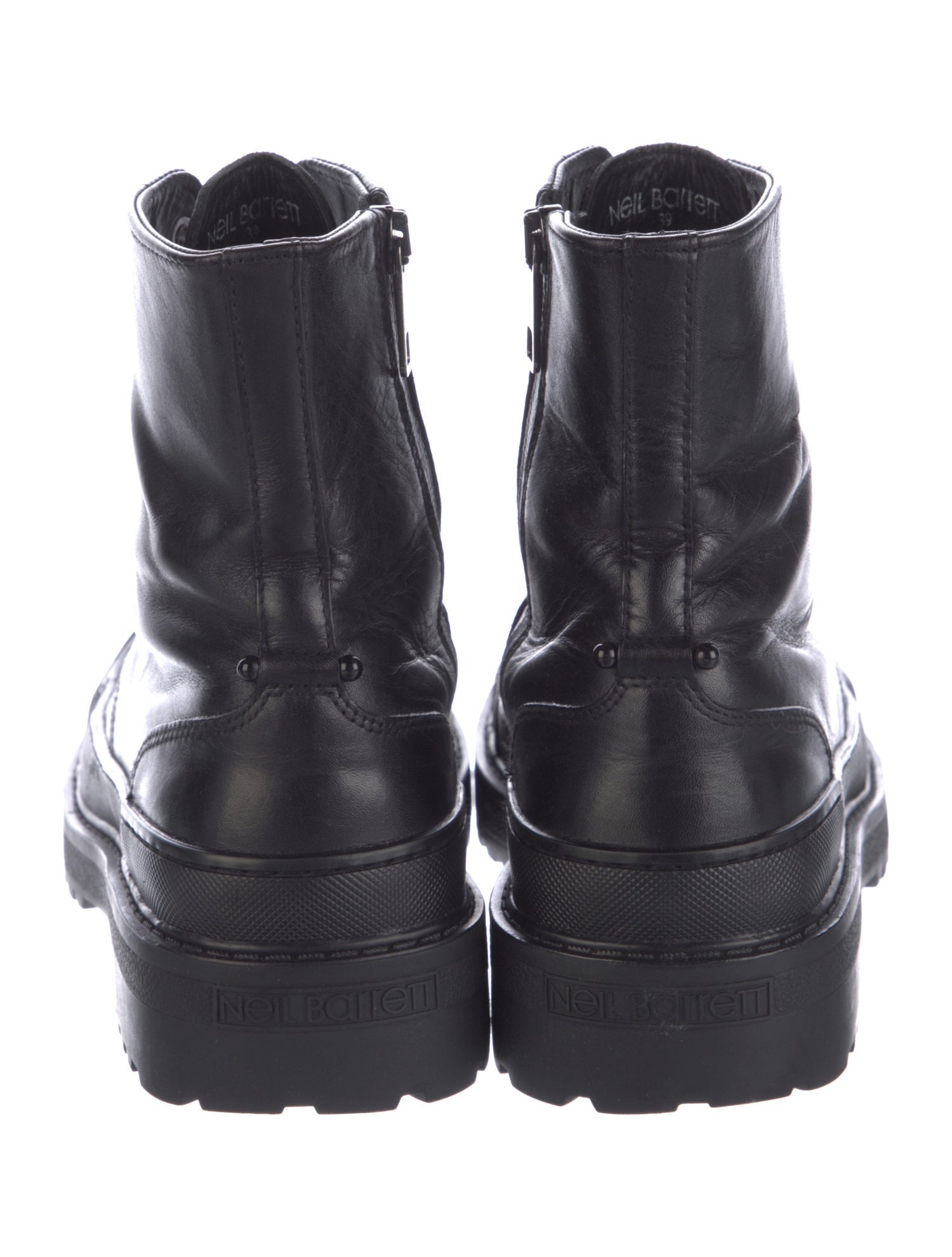 Neil Barrett Leather Combat Boots